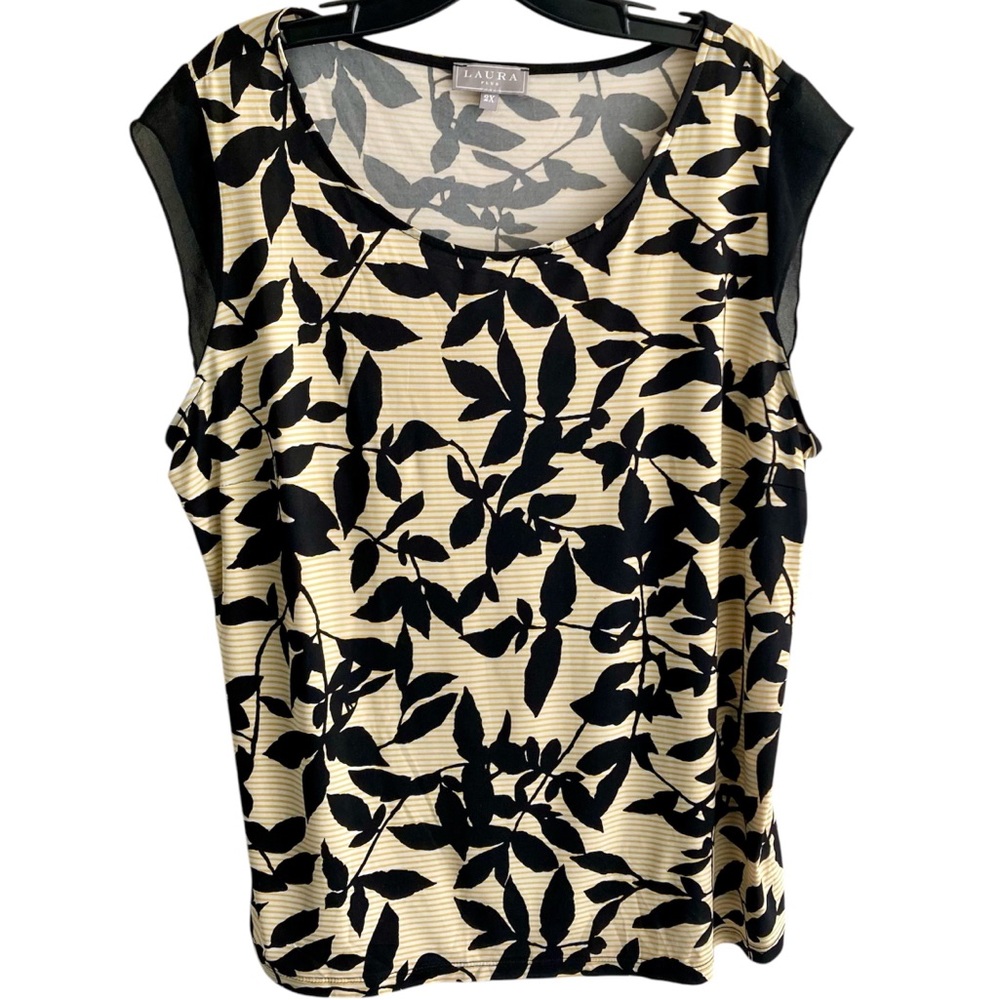Laura | Mesh Cap Sleeve Blouse